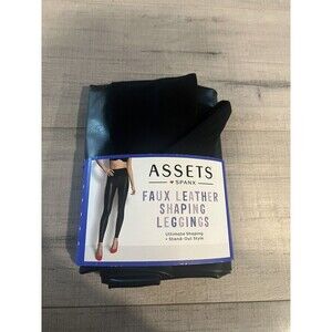 Assets By Spanx Women's Black Ponte Knit Shaping Classic Legging  Small